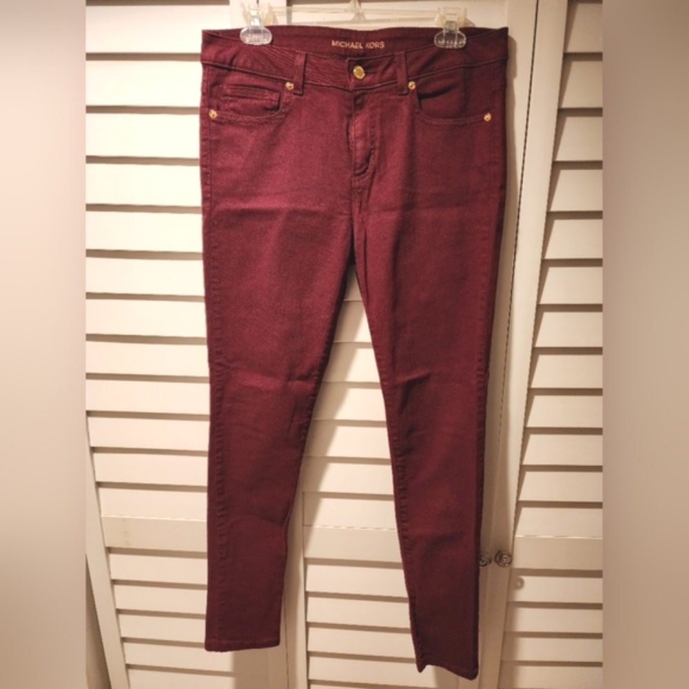 Michael Kors Skinny Jeans Burgundy Size 6
